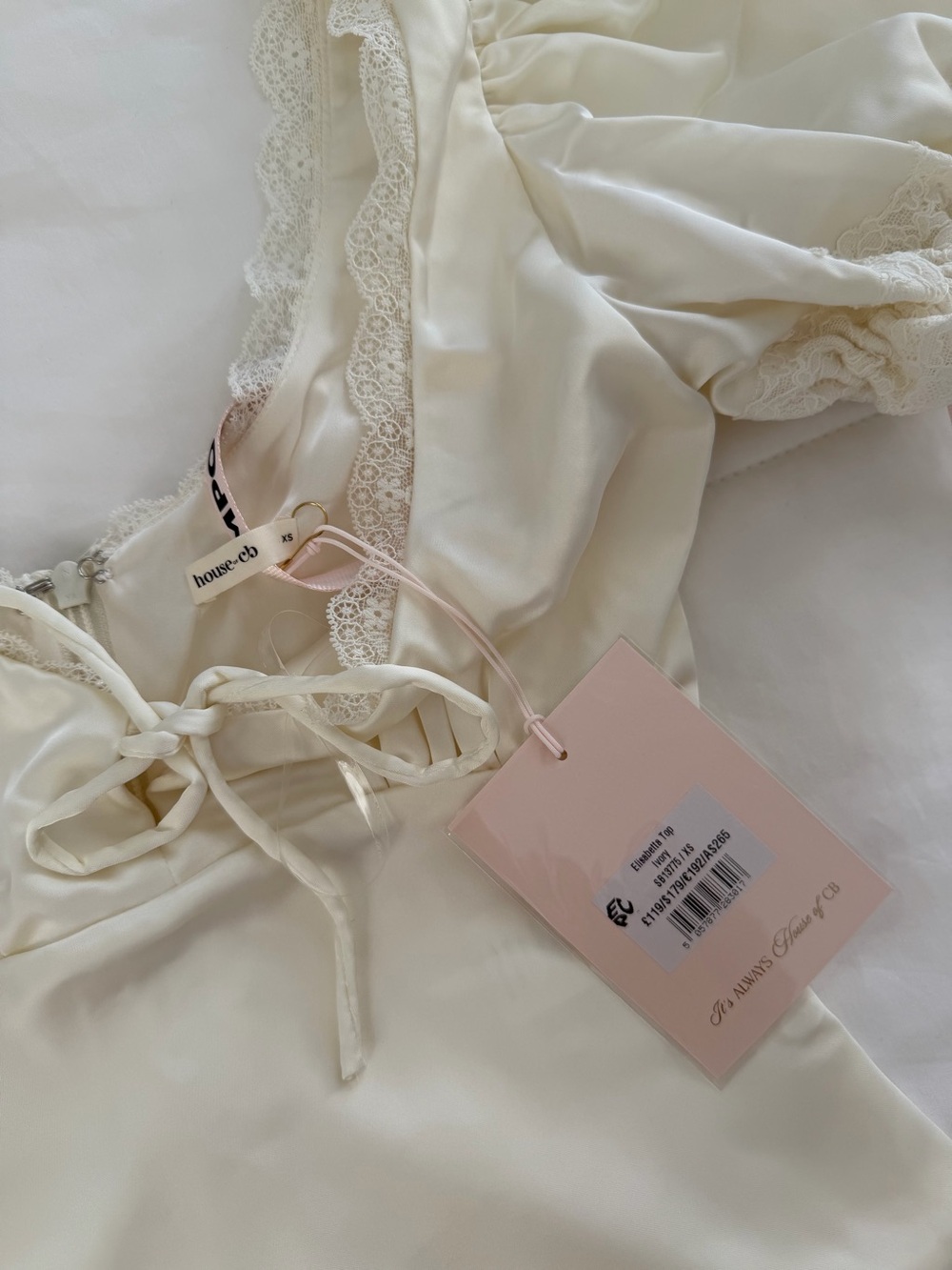 Brand New- House of CB Elisabetta Ivory Satin Lace Top 🕊️✨ - Picture 6 of 13